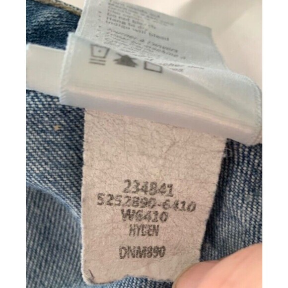 Paige Jeans Patch Pocket Nellie Crop Size 32 Blue Hyden Wash Wide Leg High Rise - Picture 9 of 11